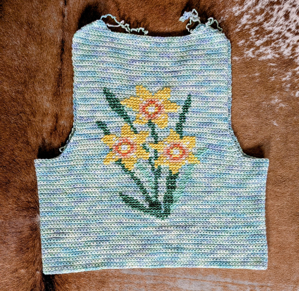 Cross Stitch on crochet | Cross Stitch Vest | 3 hour workshop