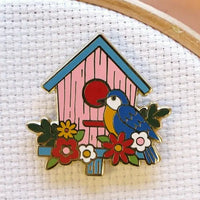 Caterpillar Cross Stitch | Needle Minder | Birdhouse