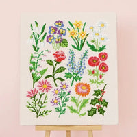 Caterpillar Cross Stitch | Birthday Botanicals cross stitch kit