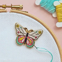 Caterpillar Cross Stitch | Needle Minder | Butterfly