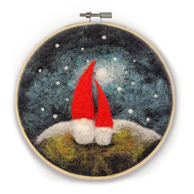 Estelle Needle Felting Kits | Nordic Gnome in a hoop