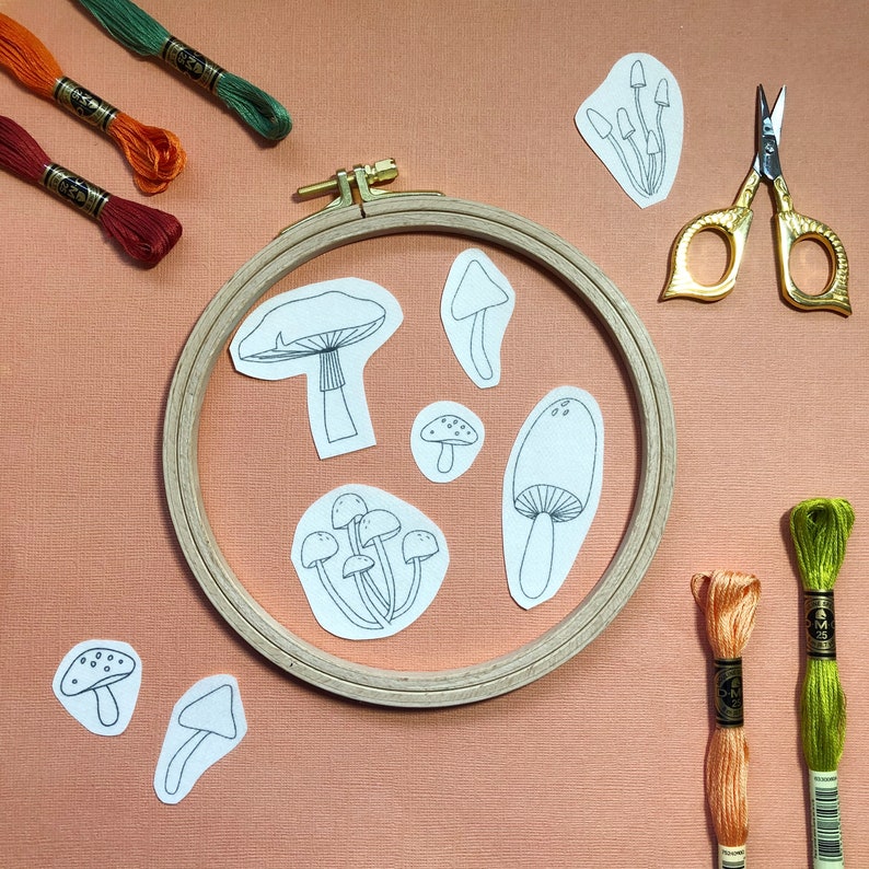 MCreativeJ | Mushroom | Stick and Stitch with floss