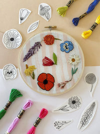 MCreativeJ | Wildflower | Stick and Stitch with floss