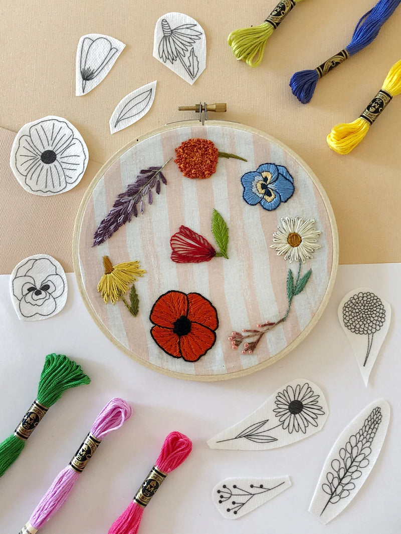 MCreativeJ | Wildflower | Stick and Stitch with floss