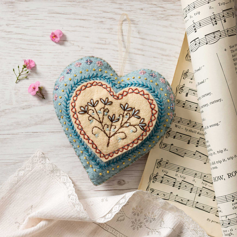 Corinne Lapierre Felt Kit | Embroidered Heart