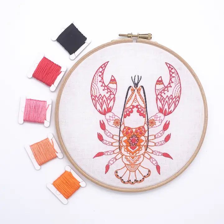 Cinnamon Stitching | Lobster Embroidery kit
