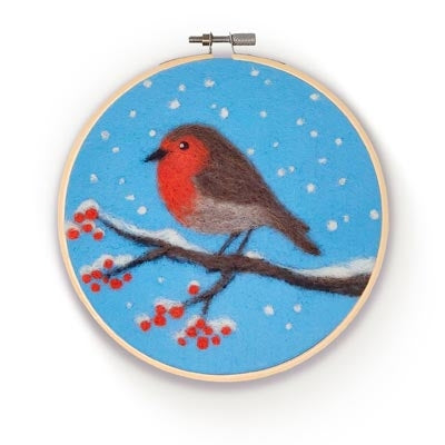 Estelle Needle Felting Kits | Robin in a hoop