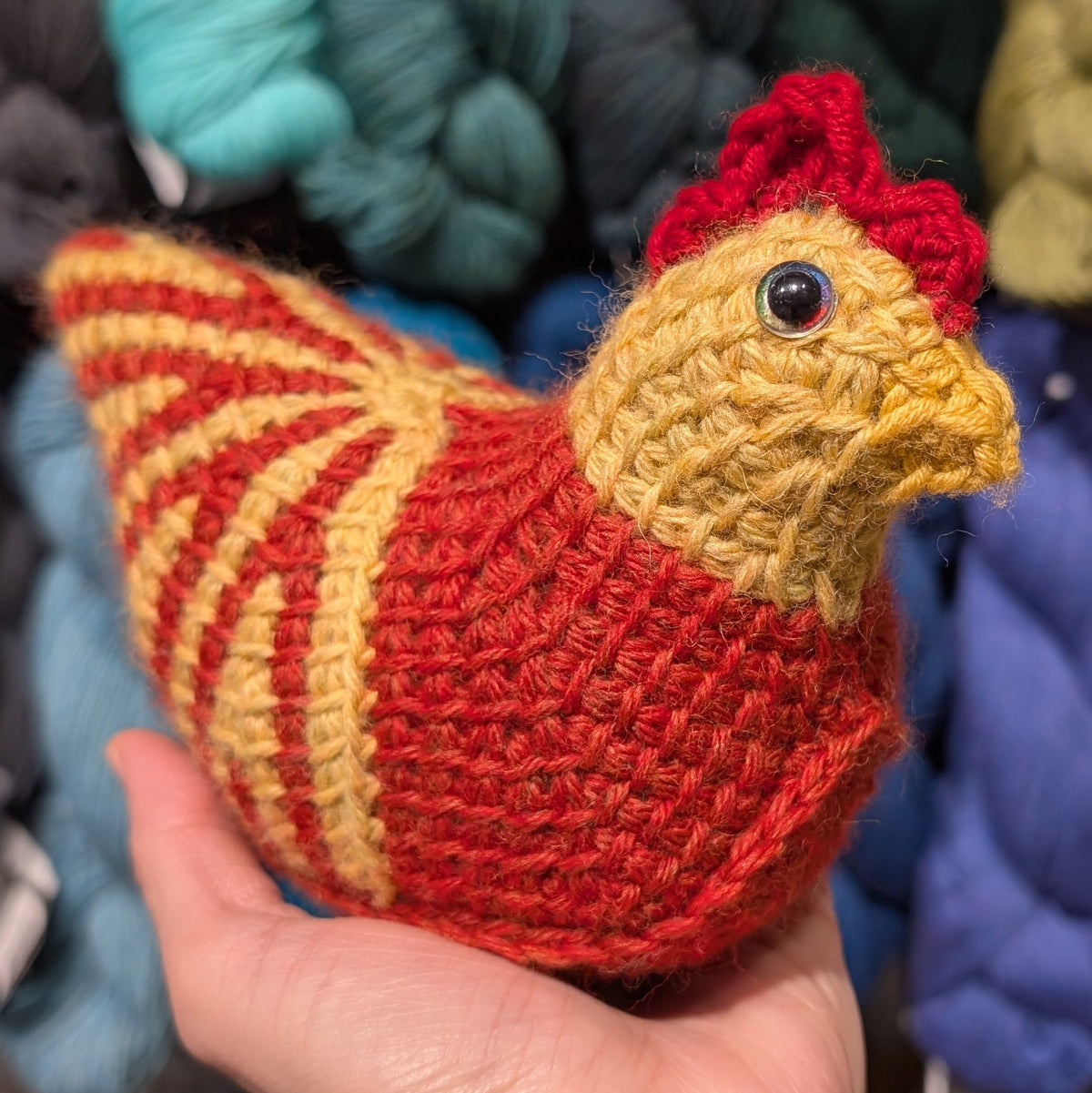 Emotional Support Tunisian Crochet Chicken | 3 part class
