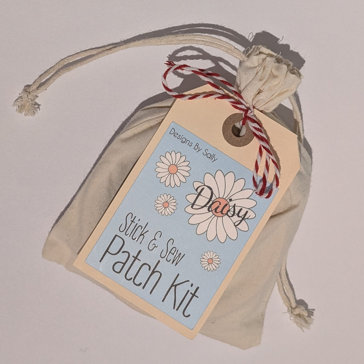 Designs by Sally | Stick and Stitch Daisy Patch and Repair Embroidery kit