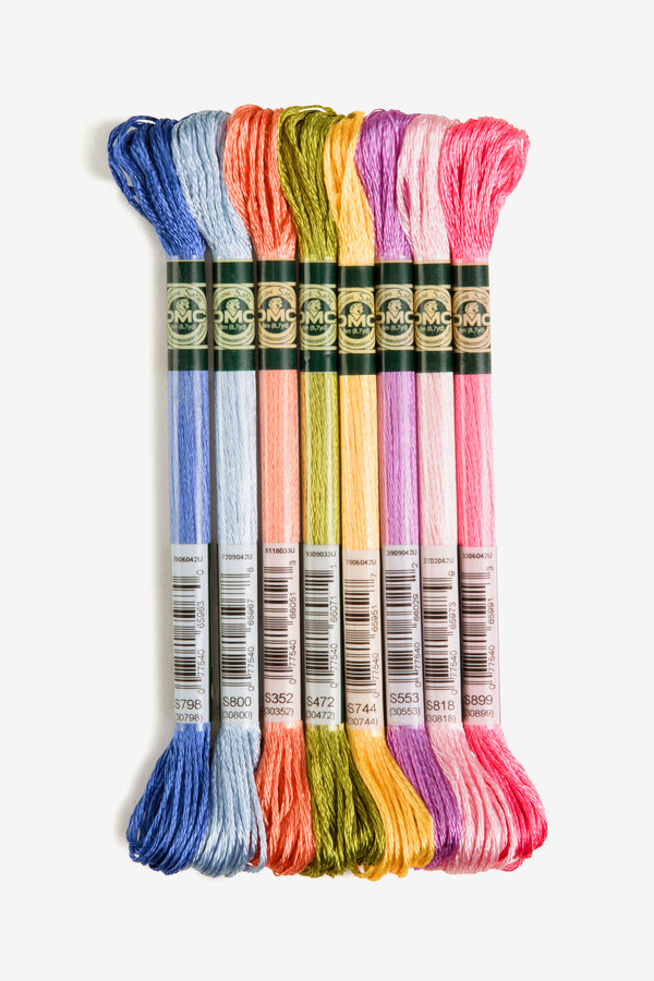DMC Embroidery Thread | 8 pack Satin Floss | Pastel Whispers