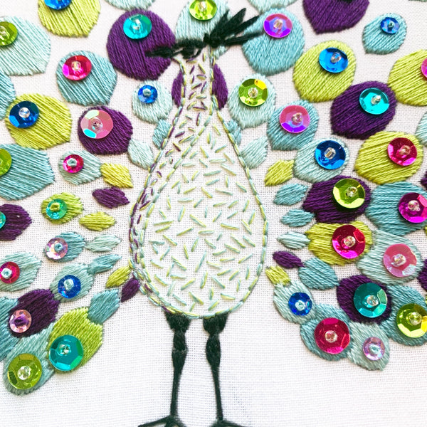 Cinnamon Stitching | Peacock Embroidery kit