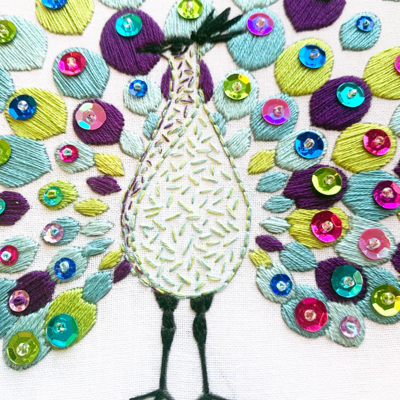 Cinnamon Stitching | Peacock Embroidery kit