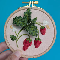 Embroidery Stumpwork Strawberries | 3 hour workshop