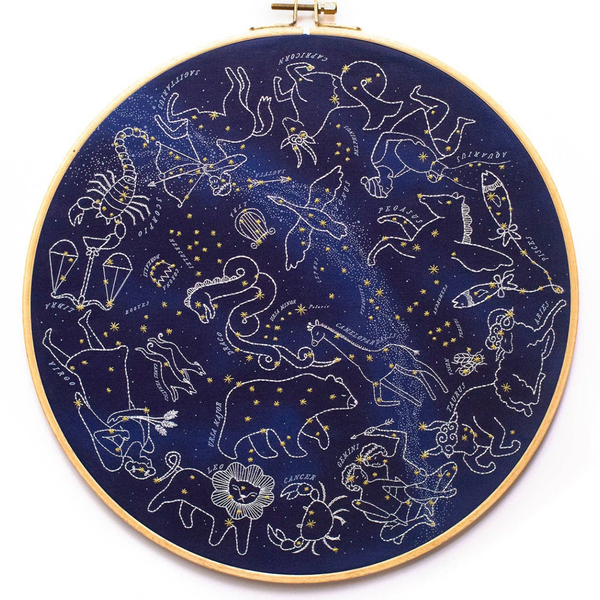 Kiriki Press | Star Map 11 inch hoop Kit