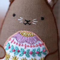 Kiriki Press | Chocolate Bunny Embroidery Doll Kit