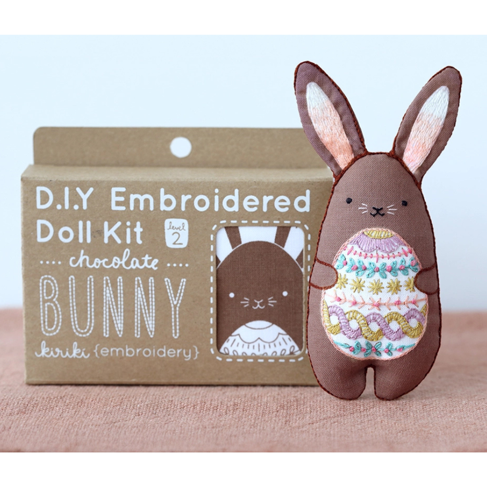 Kiriki Press | Chocolate Bunny Embroidery Doll Kit