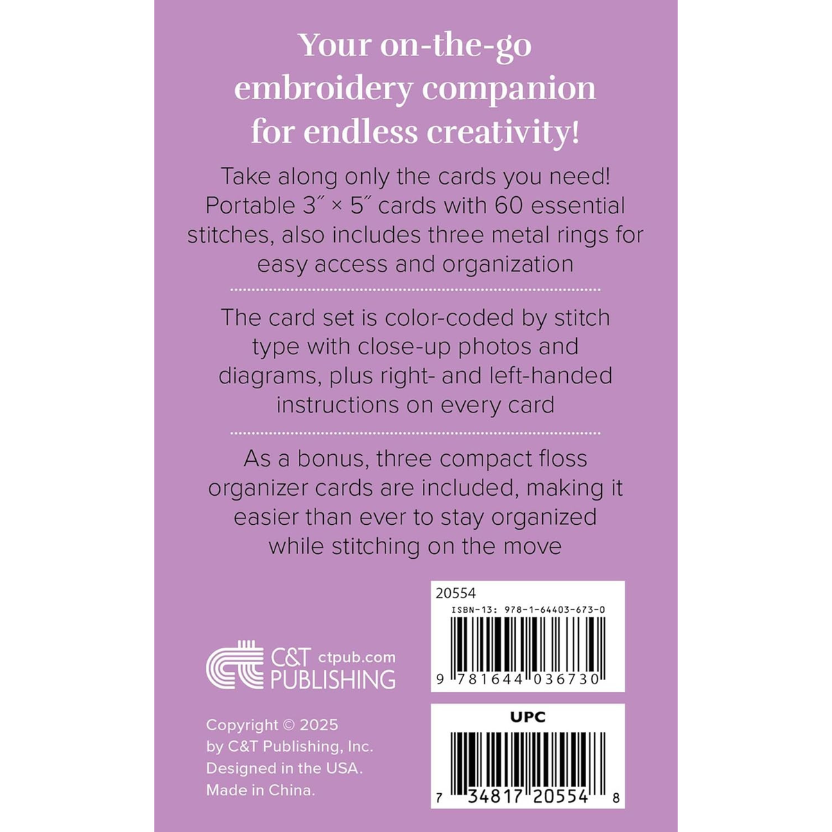 Christen Brown | On-The-Go Embroidery Cards | Set 1 | 60 Stitches