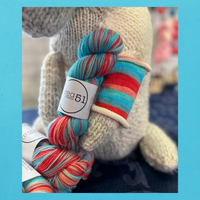 Area 51 + Baaad Rabbit| Anniversary Self striping sock yarn