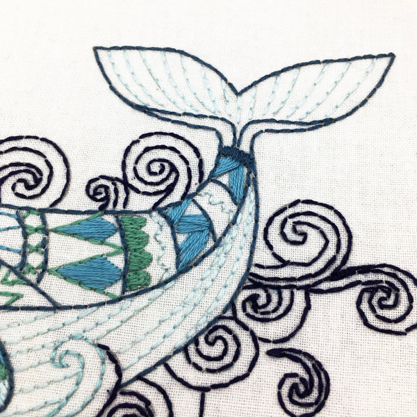 Cinnamon Stitching | Whale Embroidery kit