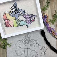 I Heart Stitch Art | Canada Map | Embroidery kit