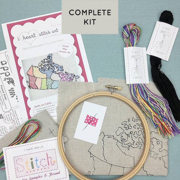 I Heart Stitch Art | Canada Map | Embroidery kit