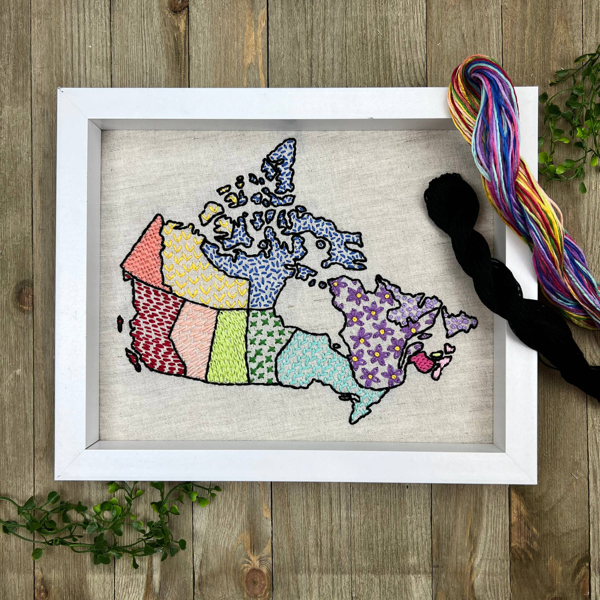 I Heart Stitch Art | Canada Map | Embroidery kit