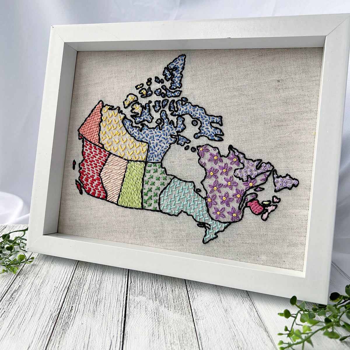 I Heart Stitch Art | Canada Map | Embroidery kit