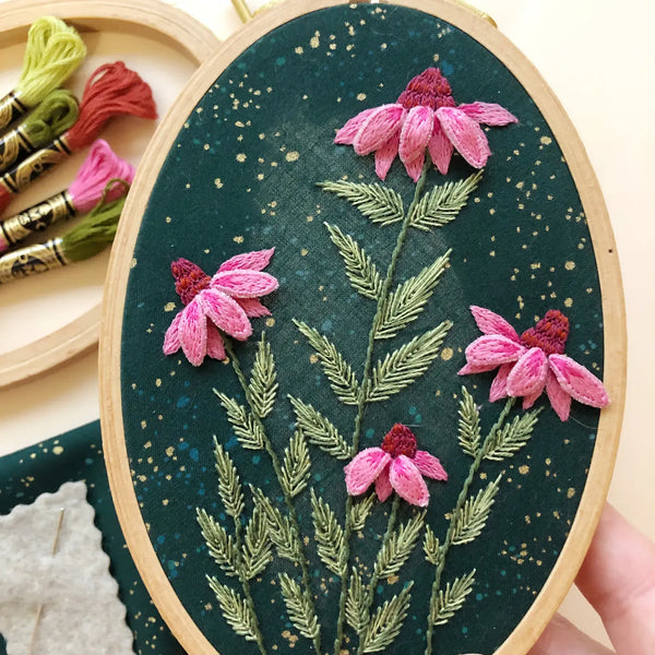 MCreativeJ | 3D Coneflowers Embroidery Kit