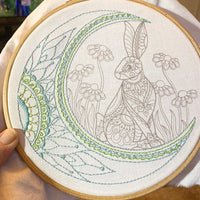Cinnamon Stitching | Celestial Hare Embroidery kit