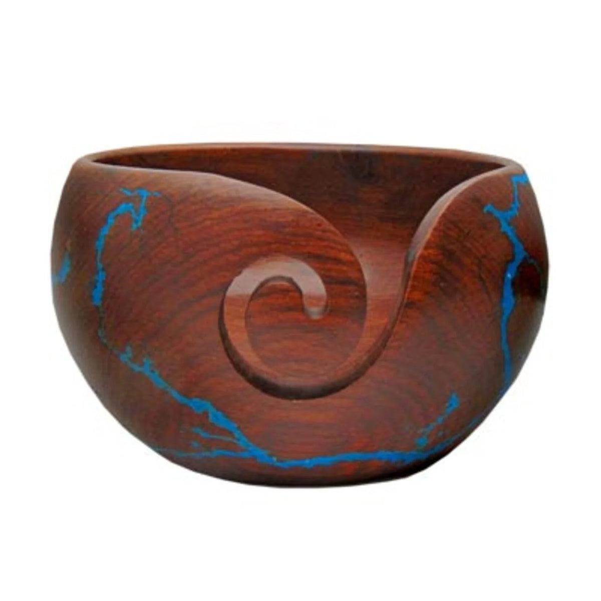 Estelle | Sheesham wood bowl with Blue Inlay