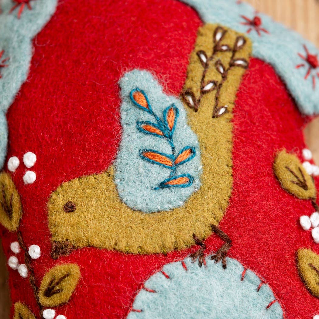 Corinne Lapierre Felt Kit | Folk Birdhouse | Hanging decoration