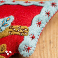 Corinne Lapierre Felt Kit | Folk Birdhouse | Hanging decoration