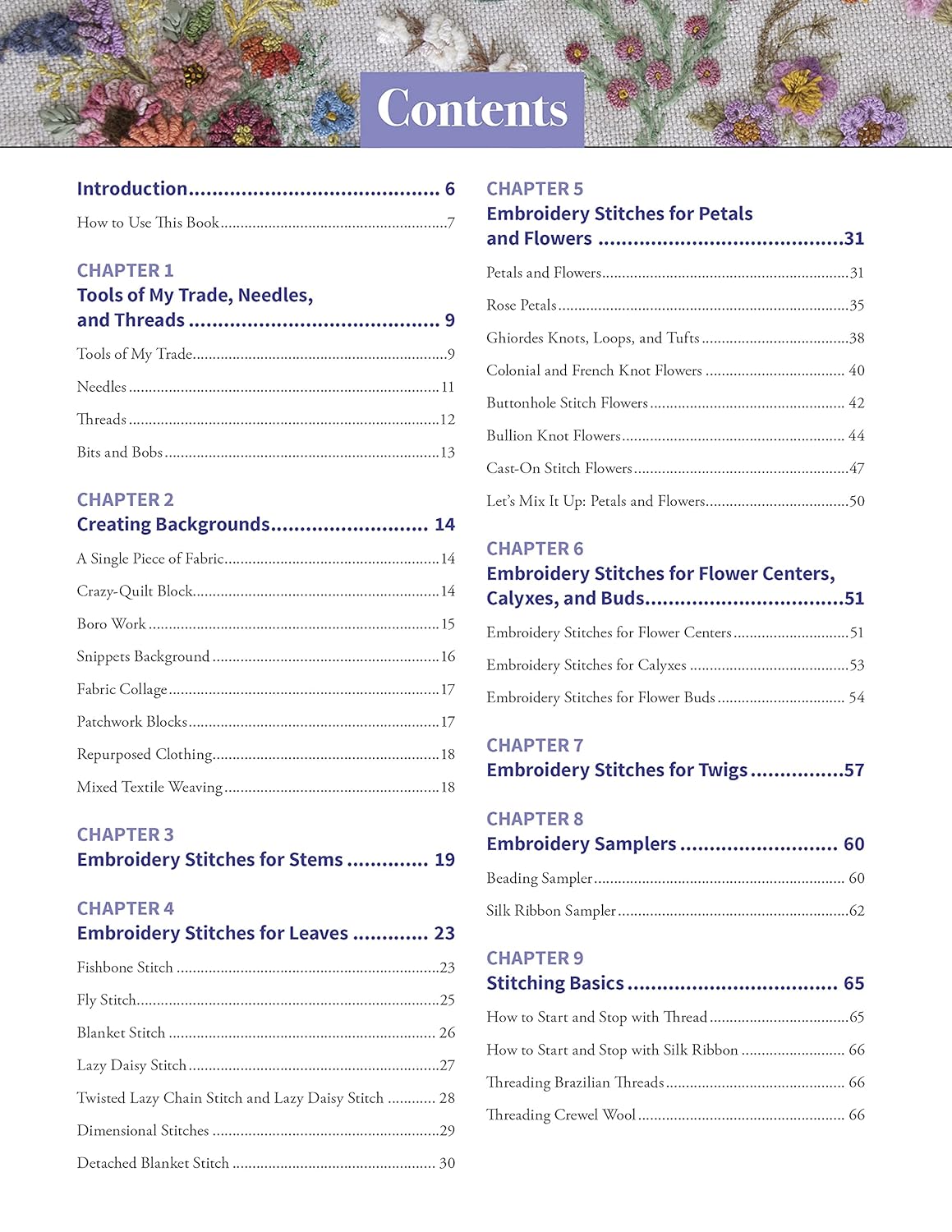 Jennifer Clouston | Foolproof Flower Embroidery | 80 Stitches & 400 Combinations