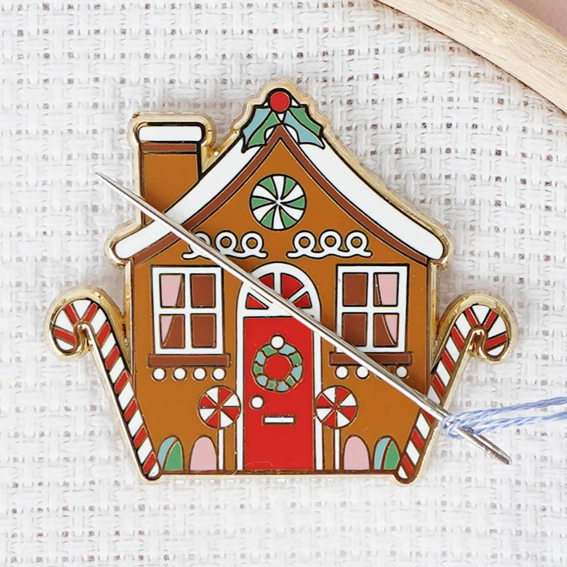 Caterpillar Cross Stitch | Needle Minder | Gingerbread House