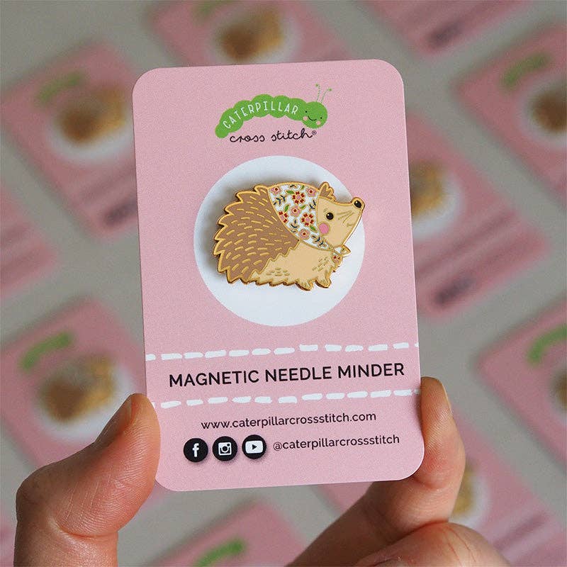 Caterpillar Cross Stitch | Needle Minder | Hedgehog