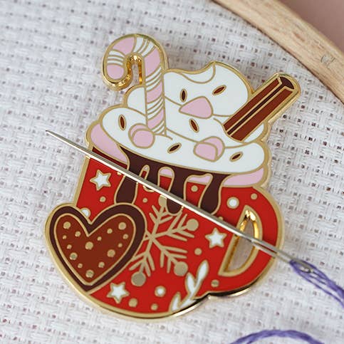 Caterpillar Cross Stitch | Needle Minder | Hot Chocolate