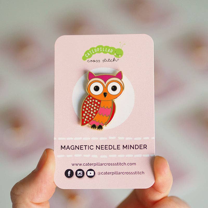 Caterpillar Cross Stitch | Needle Minder | Owl