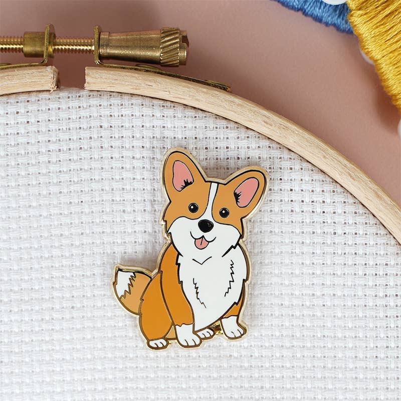 Caterpillar Cross Stitch | Needle Minder | Royal Corgi Dog