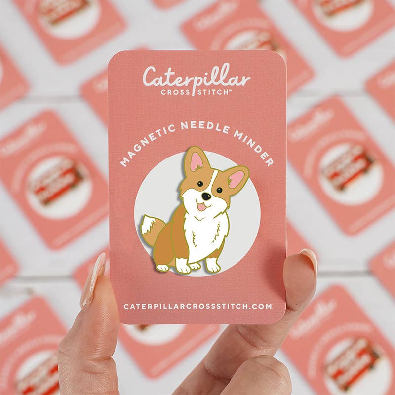 Caterpillar Cross Stitch | Needle Minder | Royal Corgi Dog