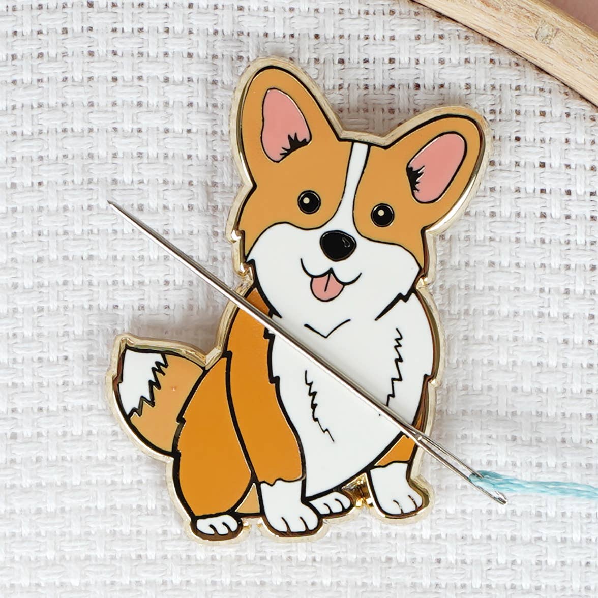 Caterpillar Cross Stitch | Needle Minder | Royal Corgi Dog