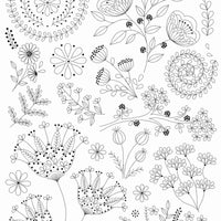 Corinne Lapierre | Stick and Stitch Embroidery | Folk Flowers
