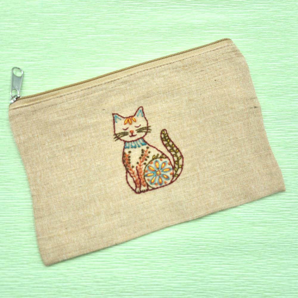 Corinne Lapierre | Stick and Stitch Embroidery | Folk Cats