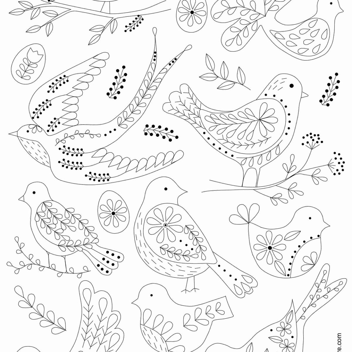 Corinne Lapierre | Stick and Stitch Embroidery | Folk Birds