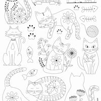Corinne Lapierre | Stick and Stitch Embroidery | Folk Cats