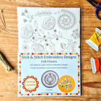 Corinne Lapierre | Stick and Stitch Embroidery | Folk Flowers