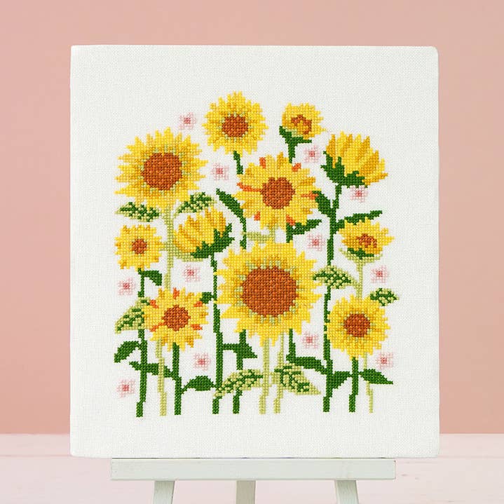 Caterpillar Cross Stitch | Summer Sunflowers cross stitch kit