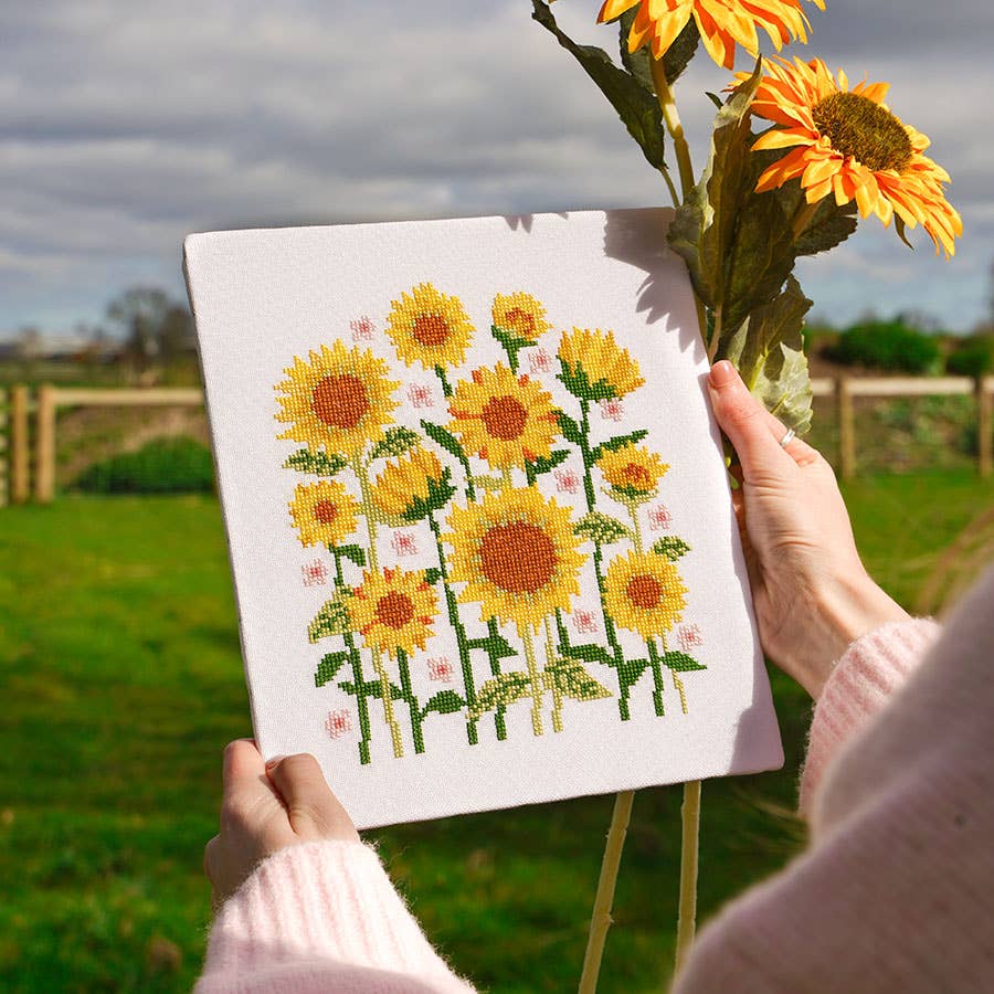 Caterpillar Cross Stitch | Summer Sunflowers cross stitch kit