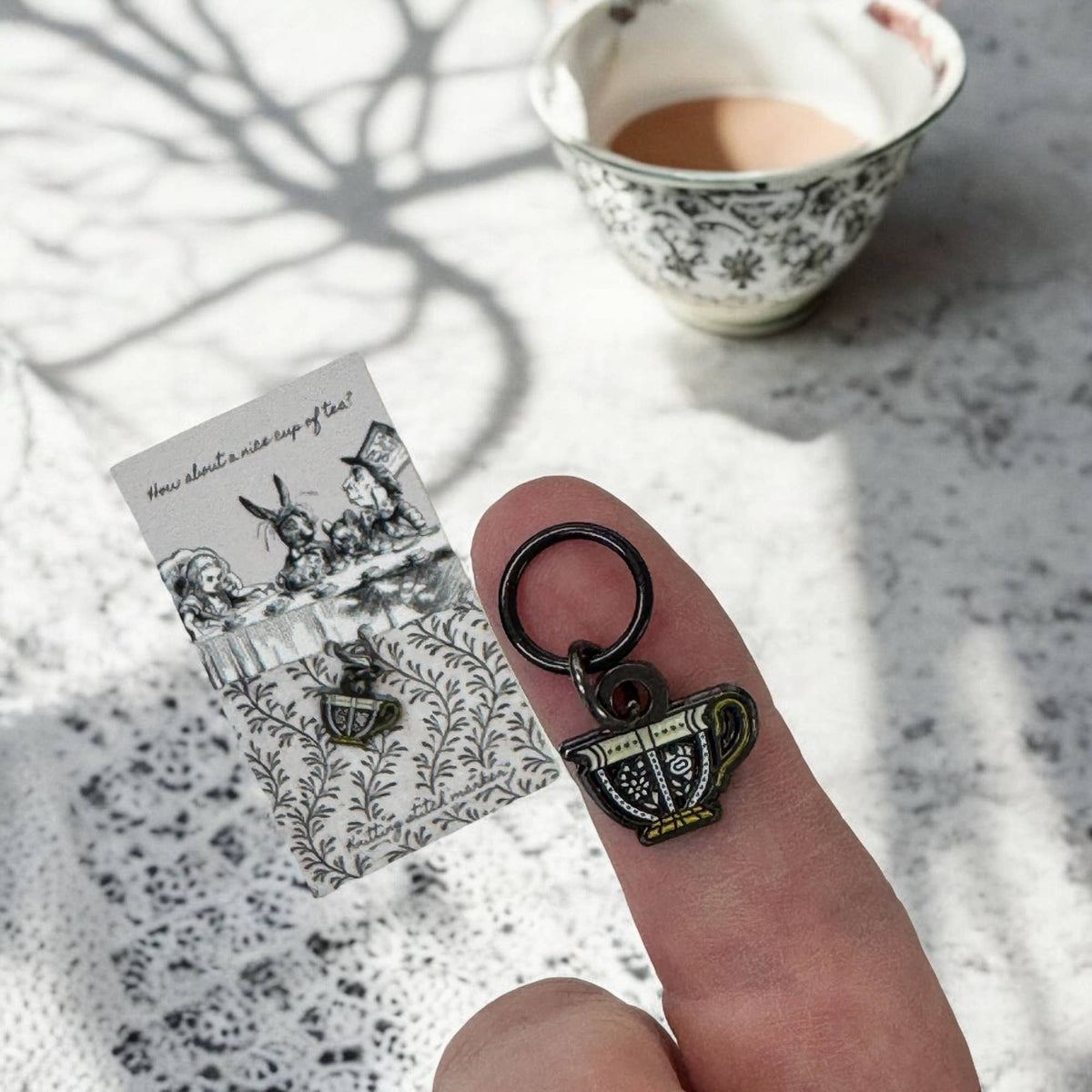 Firefly notes | Teacup Stitch Marker Mad Hatter's Tea Party