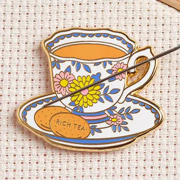 Caterpillar Cross Stitch | Needle Minder | Teacup