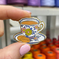 Caterpillar Cross Stitch | Needle Minder | Teacup